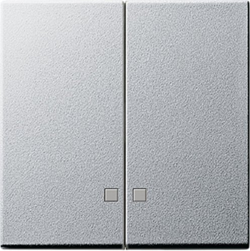 Лицевая панель Gira System55 для 2-кл. выключателя с подсветкой алюминий фото Лицевая панель Gira System55 для 2-кл. выключателя с подсветкой алюминий картинка